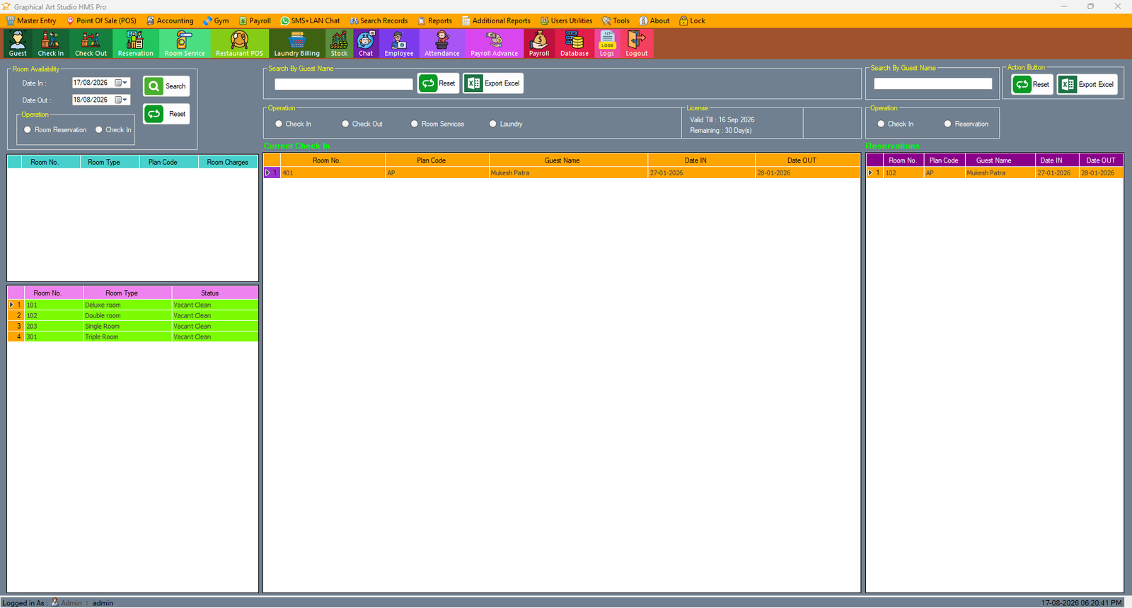 Original Graphical Art Studio HMS Pro desktop interface